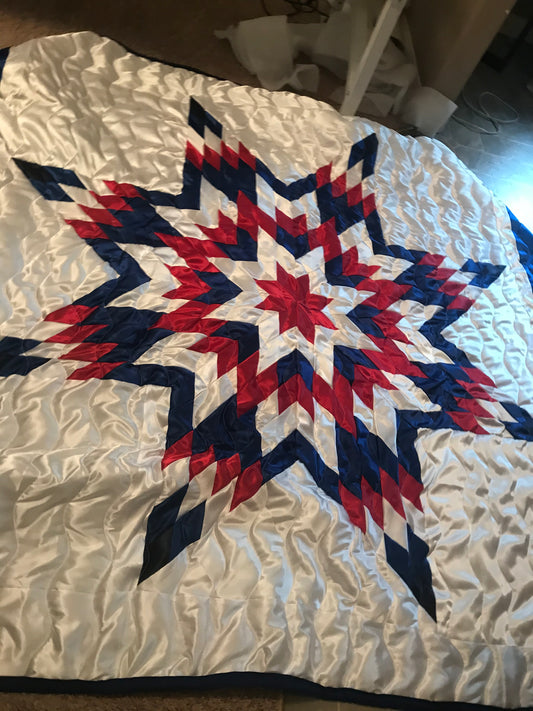 Red, White and Blue Bursting Star Robe