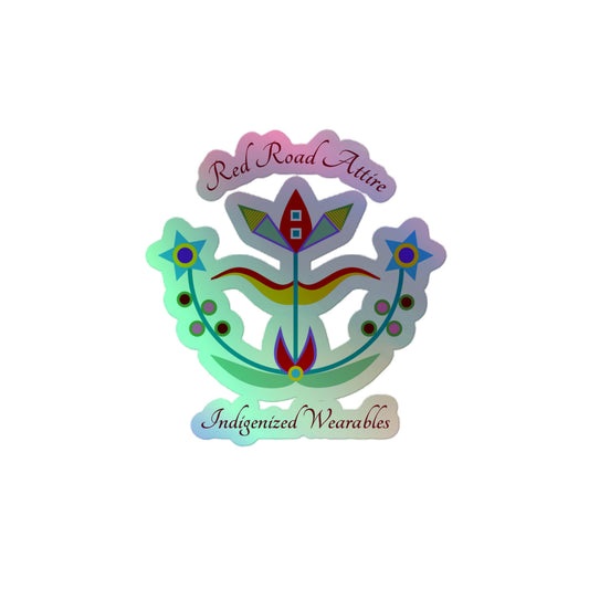 Traditional Floral Holographic stickers