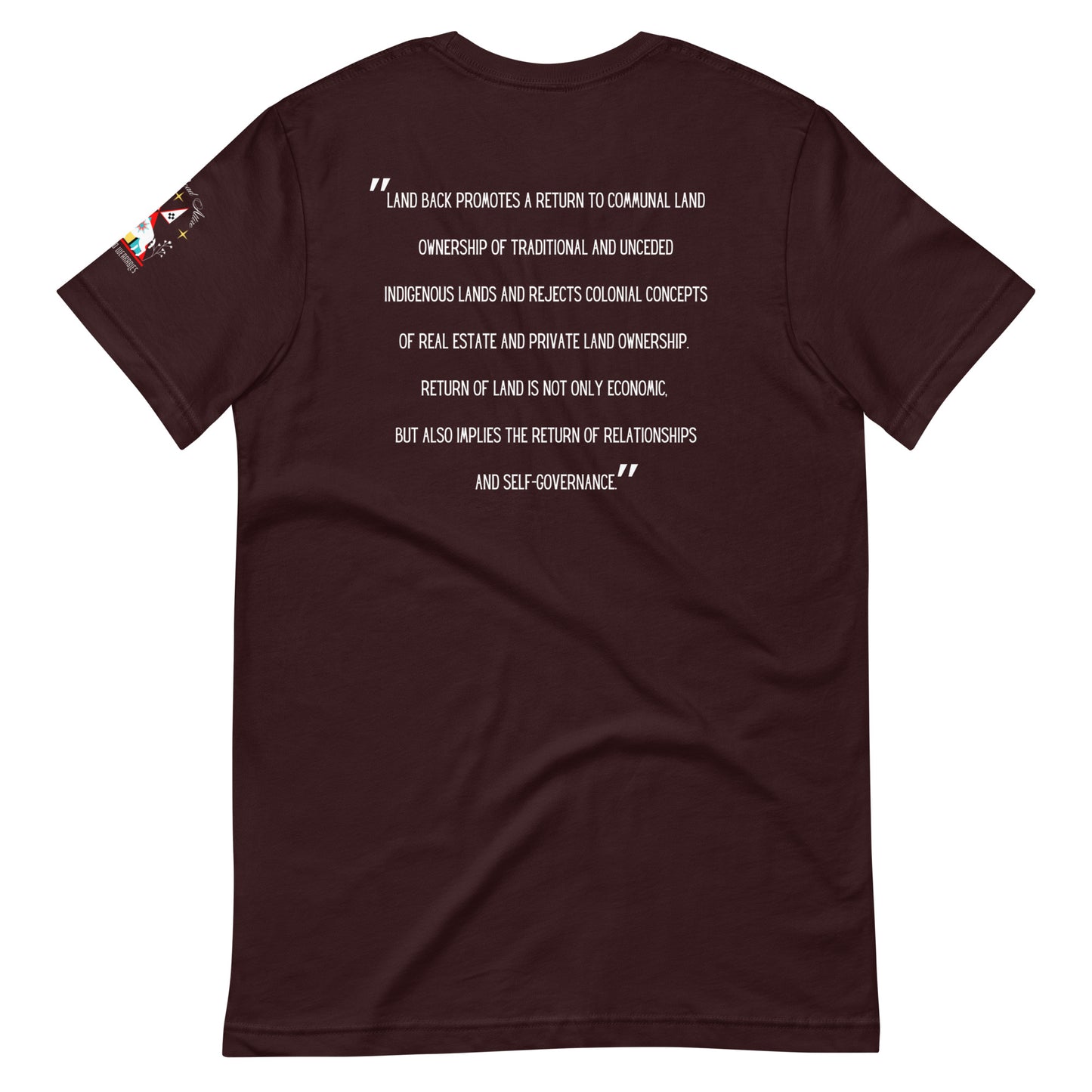 LAND BACK STATEMENT t-shirt