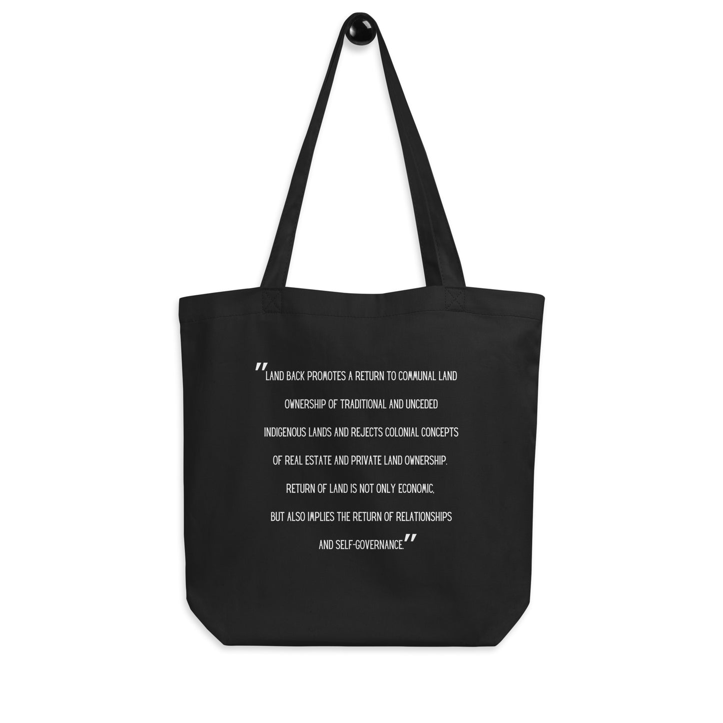 LAND BACK STATEMENT Eco Tote Bag