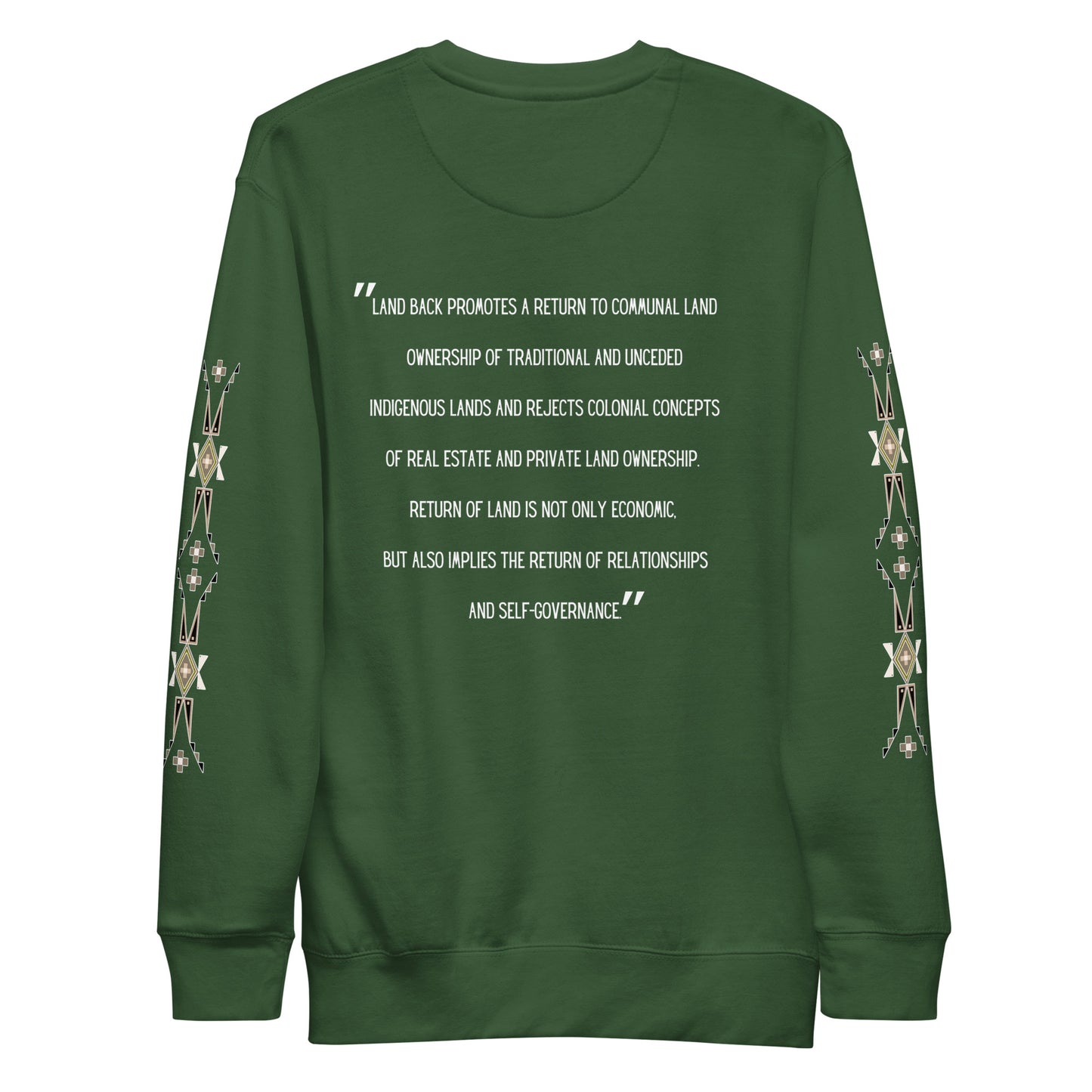 LAND BACK STATEMENT Premium Sweatshirt