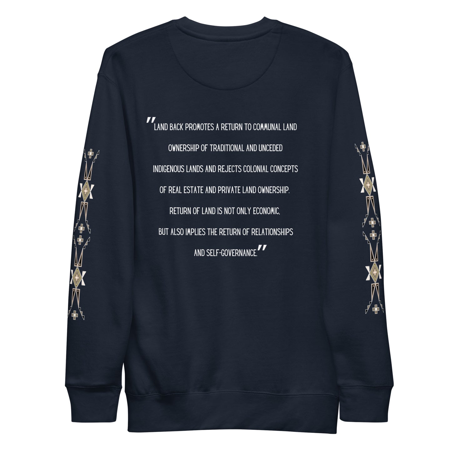 LAND BACK STATEMENT Premium Sweatshirt