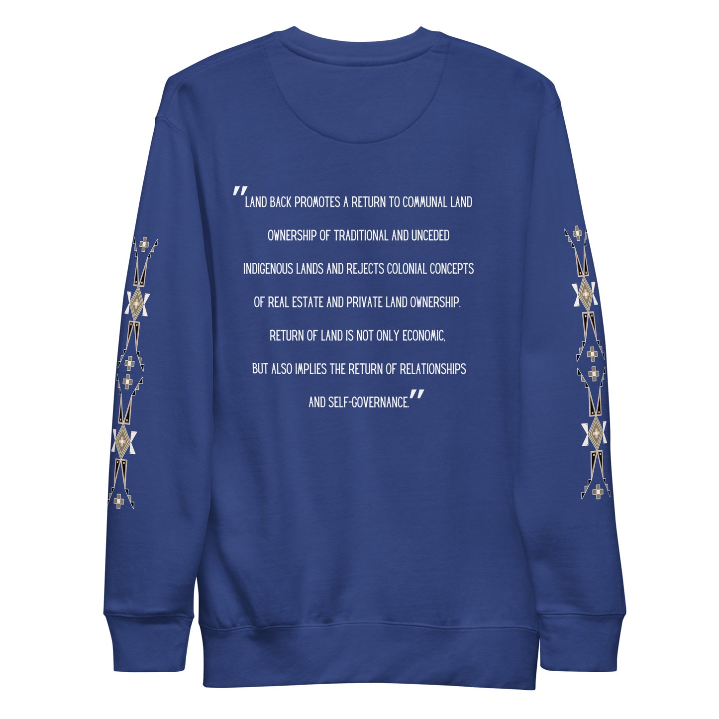 LAND BACK STATEMENT Premium Sweatshirt