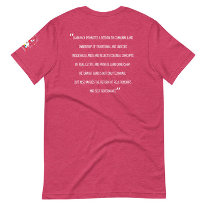 LAND BACK STATEMENT t-shirt